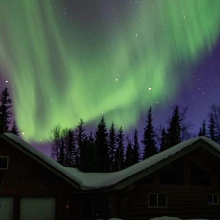 Riverside Log Cabin On-Site Aurora Viewing! North Pole Kültér fotó
