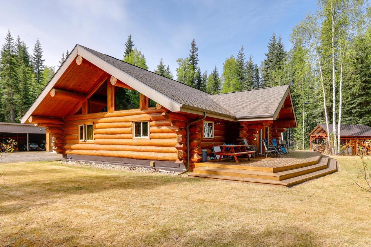 Riverside Log Cabin On-Site Aurora Viewing! North Pole Kültér fotó