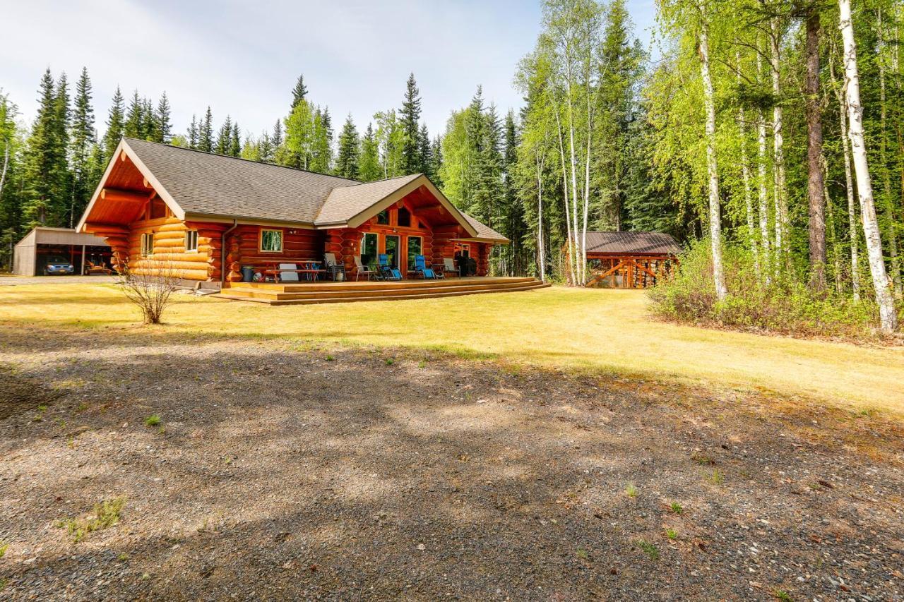 Riverside Log Cabin On-Site Aurora Viewing! North Pole Kültér fotó